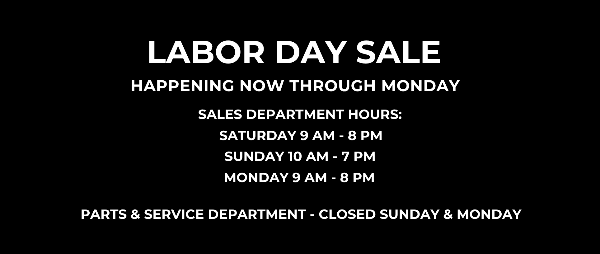 Labor Day Sale